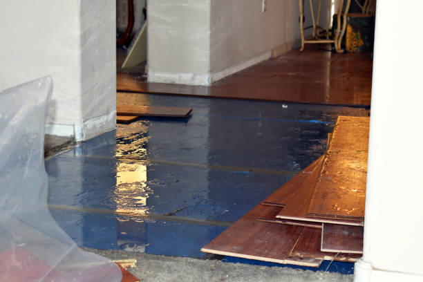 Professional Water Damage Restoration technician working in Old Bethpage, NY